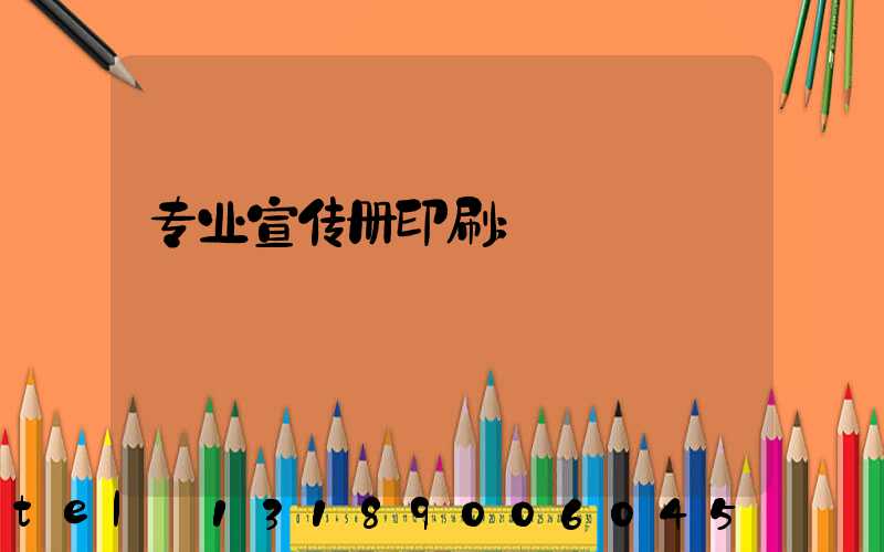 专业宣传册印刷