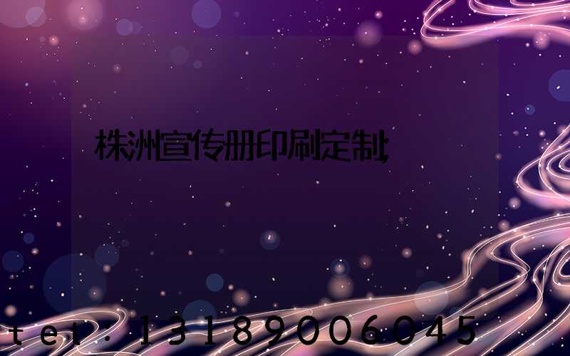 株洲宣传册印刷定制