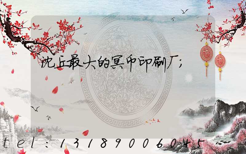 沈丘最大的冥币印刷厂