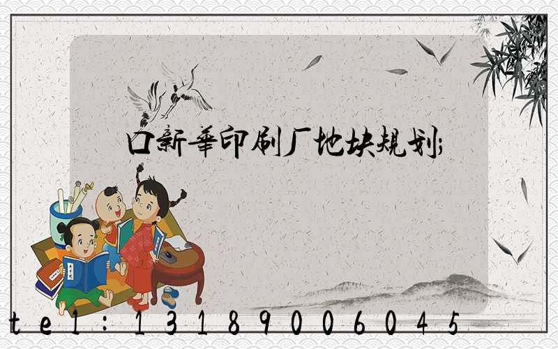 硚口新华印刷厂地块规划